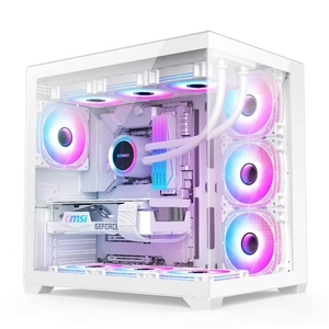 LY ucuz ATX oyun PC durumda MATX bilgisayar kasası 10 parça ile 120mm ARGB Fan destekleyen 360 mm radyatör 400 mm GPU - Product Image 1