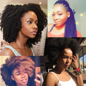 Afro Kinky Bulk <strong>Human</strong> Hair <strong>3</strong> <strong>4</strong> Bundles Remy Mongolian Afro Kinky Bulk 50 Gram/Pc Kinky Curly Hair Crochet for Braiding - Product Image 6