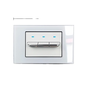 118*75mm 1 2 3 4 Gang 1 <strong>Way</strong> 2 <strong>Way</strong> Toggle Light on Off Switch With LED Indicator, Glass US BR Chile EU Socket - Product Image 5