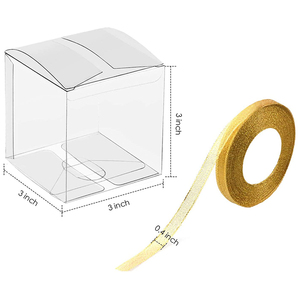 <span class=keywords><strong>3x3x3</strong></span> אינץ פלסטיק מתנת קופסות מיני שקוף סוכריות קוביית קופסות טרי מזון פירות ברור חבילת PVC תיבות