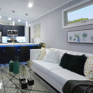 บ้านสำเร็จรูปที่สวยงามบ้าน/ชุดคาราวานกระท่อมภาชนะวิลล่าพร้อมโครงเหล็กและวัสดุแผงแซนวิช - Product Image 5