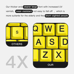 Large Print <strong>Computer</strong> <strong>Keyboard</strong> Full Size USB Wired Yellow <strong>Keyboard</strong> for Visually Impaired Low Vision Individuals - Product Image 3
