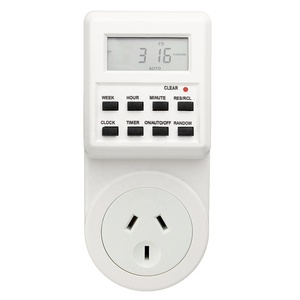 Timer digitale programmabile 12/24 ore LCD Plug-in presa a muro interruttore risparmio energetico 120V