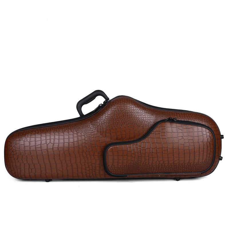 Crocodile pattern imitation leather brown
