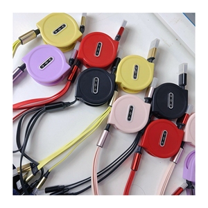 สายชาร์จ3-in-1แบบยืดหดได้1เมตรมีสามอินเตอร์เฟซที่พกพาง่ายสายข้อมูลโทรศัพท์มือถือ - Product Image 5