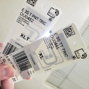 BSCI&amp;FSC Color Printing OEM <strong>Custom</strong> Content Paper Printed RFID logo <strong>Label</strong> Tag for Clothing