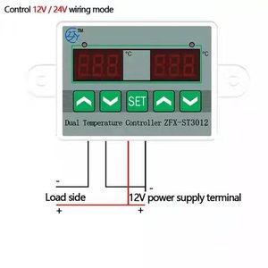 ST3012 <strong>Temperature</strong> <strong>Controller</strong> LED Dual Digital Display Thermostat <strong>Controller</strong> DC 12V 24V AC 110-220V <strong>With</strong> <strong>NTC</strong> <strong>Sensor</strong> - Product Image 3