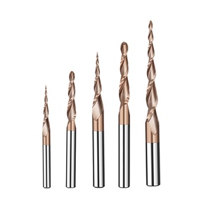1/4 inç Shank 2D/3D detay gravür yönlendirici Bit ile 3mm ucu çapı top burun Spiral End Mill CNC makinesi freze kesicisi aracı - Product Image 1
