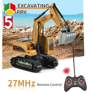 QS <strong>Toy</strong> 1 <strong>24</strong> 5 Channel <strong>Wireless</strong> Remote Control Engineer Vending Vehicle Diecast Rotation Flash Light Excavator Truck <strong>Toy</strong> for Kid - Product Image 4