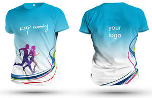 Özel Logo olay koşu maraton spor tüm tam baskı örgü gömlek Polyester süblimasyon grafik Tees t-shirt - Product Image 5