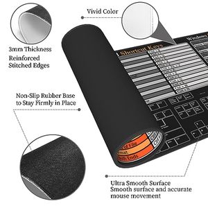 Computer Office PowerPoint Excel Text Short cut Mauspad Längen erweiterung XL Mauspad Large Seam Edge Table Pad - Product Image 4