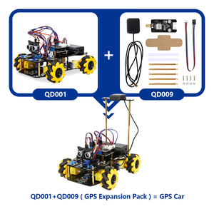 Acebott ชุดหุ่นยนต์ศึกษาสำหรับเด็ก, พร้อมแพ็คขยาย GPS ESP32เข้ารหัส DIY ชุด4WD แอปไวไฟหุ่นยนต์สำหรับเด็กสำหรับ Arduino - Product Image 5
