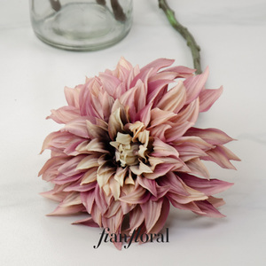 Hoa Dahlia hồng nhân tạo thủ công FONG IAN 2 bông dùng trang trí bàn nhà, bó hoa cưới, trung tâm bàn tiệc, tiệc cưới, Ngày của Mẹ - Product Image 5