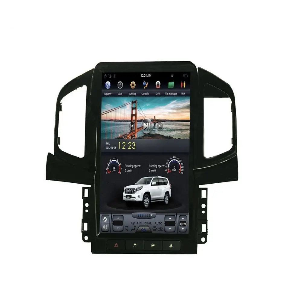 DVD multimédia de voiture, avec Navigation GPS, Radio, bluetooth, à écran IPS pour Chevrolet Captiva 13.6 — 2013, Style Tesla, 2017 pouces, Android