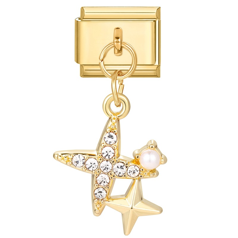 YWXH-85-Gold bottom pendant-double star