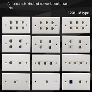 Gigabit-Netzwerk informationen Glasfaser-Netzwerk kabel Neue US-Port-Buchse Wand monti erbare <span class=keywords><strong>Ethernet</strong></span>-Buchse mit flacher Frontplatte