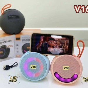 畅销小型V16便携式蓝牙扬声器，带RGB氛围灯型新型立体声音频功能 - Product Image 5