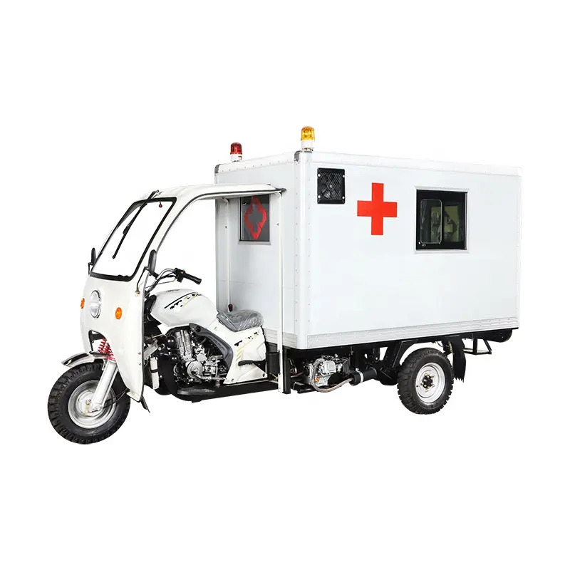 Üç tekerlekli bisiklet ambulans üç tekerlekli benzinli motosiklet