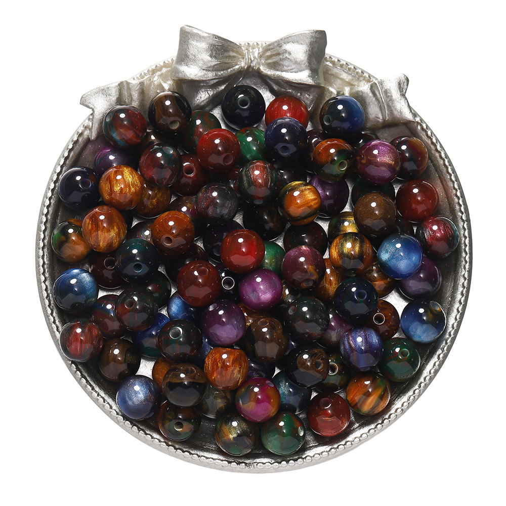 Resin cat's eye beads - random mix