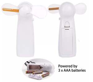 Mensaje personalizado Led programable, Mini ventilador de mano Luz de batería práctica portátil Logotipo de ventilador de mano con efecto Led con luz Led