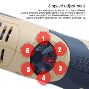 Máy đánh bóng xe điện xoay kép 12V đa chức năng, kiểu lệch tâm thẳng dùng để đánh bóng xe - Product Image 5