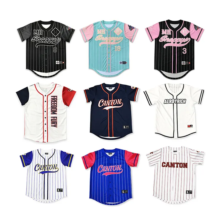 Ensemble d'uniformes de Baseball personnalisés, t-shirts pantalons à Sublimation, Logo imprimé, vêtements de boule de lumière,