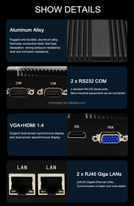Ce Leron J4125ミニITXケースPC 39mmファンレスシステム2 * RS232ケンジンストムロックデュアルLanミニサーバーPCコンピュータRTC WOL機能 - Product Image 4