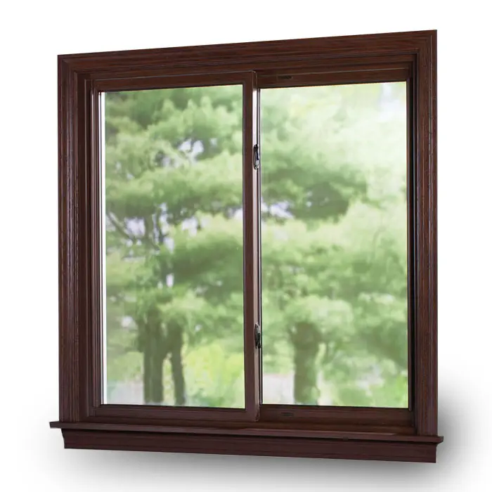 Nuova serie di legno di alluminio produttore di legno finestra con porta scorrevole con doppi vetri finestre e porte