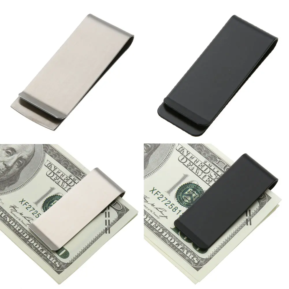 מתכת כסף קליפ מזומנים דולר מהדק גברים כרטיס מחזיק נשים ביל מזהה אשראי כרטיס מהדק מחזיק נייד מזומנים קליפים ארנק כרטיס קליפ