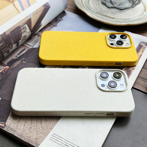 เคสโทรศัพท์ระบบแม่เหล็กสำหรับ iPhone 16 PRO MAX 15 PLUS 14 13 MINI Apple 12 11วัสดุฟางข้าวสาลีสีขาวย่อยสลายได้ TPU - Product Image 2