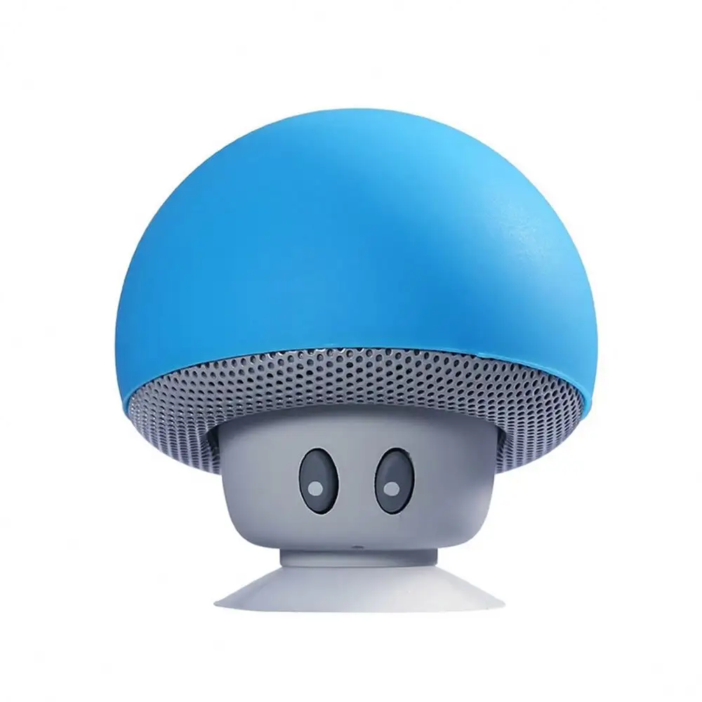 Speaker gigi biru nirkabel kartun Mini 2024, pengeras suara Subwoofer Stereo tahan air, Speaker gigi jamur