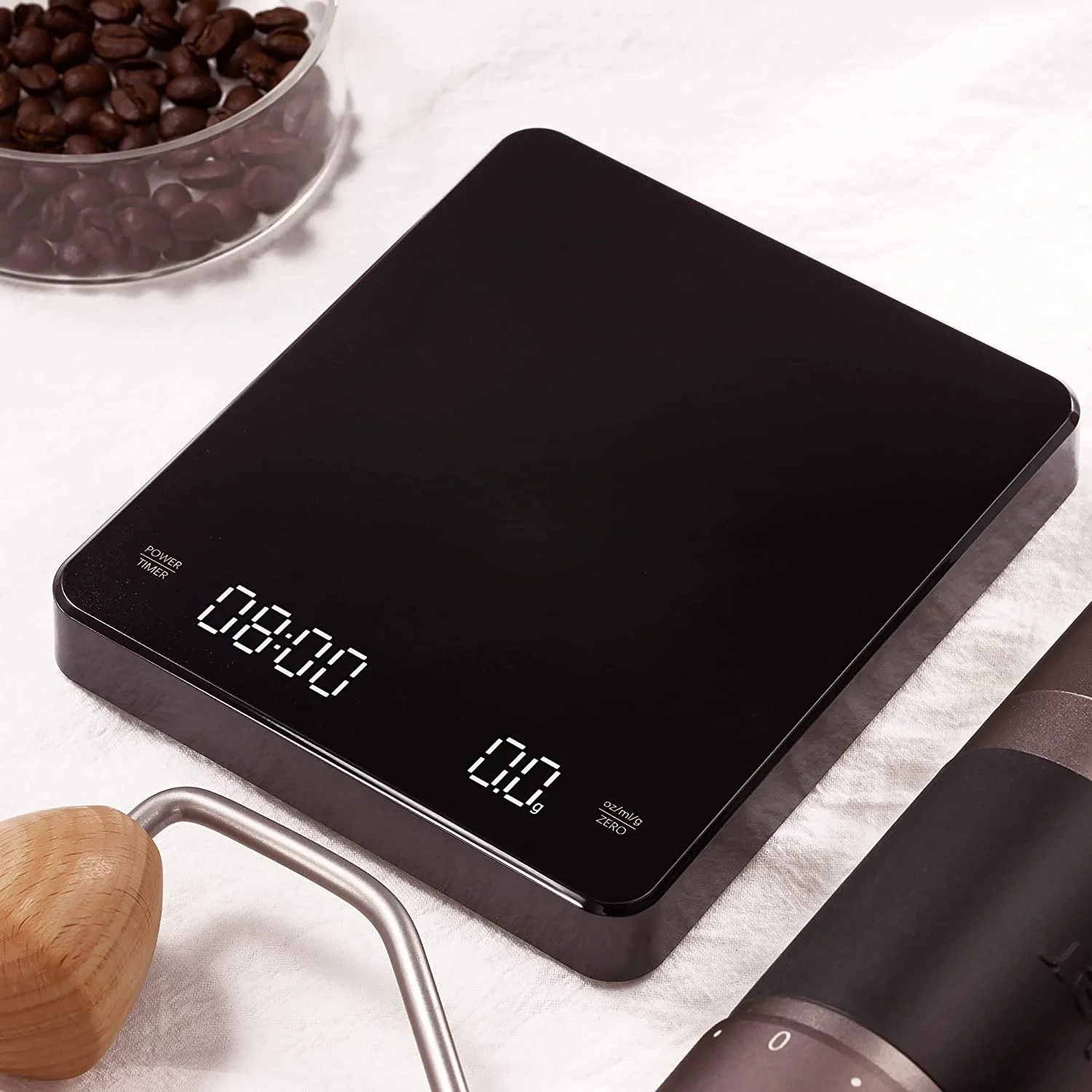 Top Sale Black Mini Kitchen Digital Coffee Scale with Timer