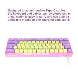 TOPSTYLE TKB-K1 Type C Wired Mechanical Gaming <strong>Keyboard</strong> Full <strong>Keys</strong> Punchless Wired USB 60% Mechanical <strong>Keyboard</strong> RGB 61 <strong>Keys</strong> OEM - Product Image 3