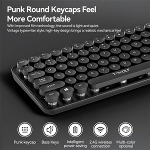 Juego de teclado de ratón inalámbrico para juegos TF350 2,4G, juego de teclado y ratón para ordenador de oficina en casa - Product Image 5