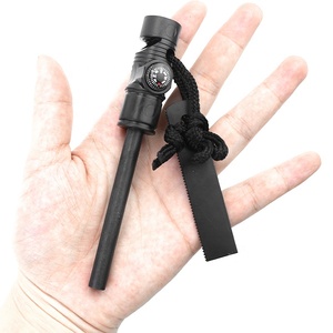 Survival ateş başlatıcı acil ateş başlatıcı Ferro çubuk kiti magnezyum çubuk 5-in-1 ateş başlatıcı, pusula düdük ile Ferro çubuk kiti - Product Image 1
