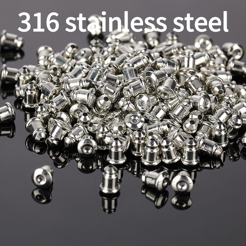 500 bouchons d'oreilles en forme de balle en acier inoxydable 316