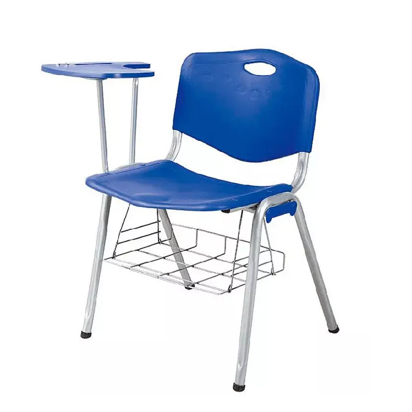 Mobili per la scuola scrivania e sedia per studenti sedie da scuola piegate con braccio in vendita
