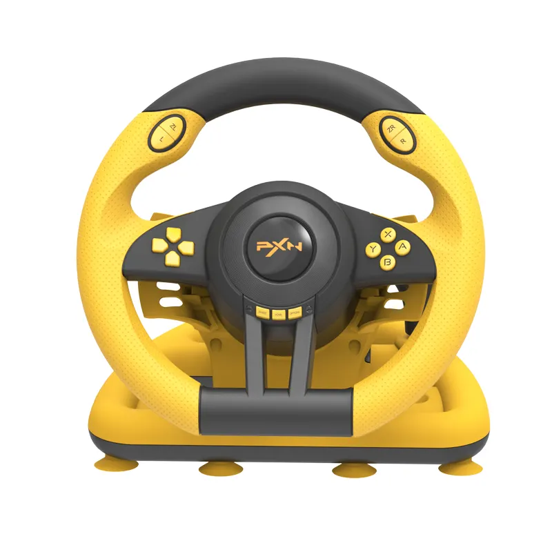 Nouvelle mise à niveau PXN V3Pro contrôleur de volant de course de jeu de couleur jaune noir avec 180 angles de braquage pour les jeux de commutation