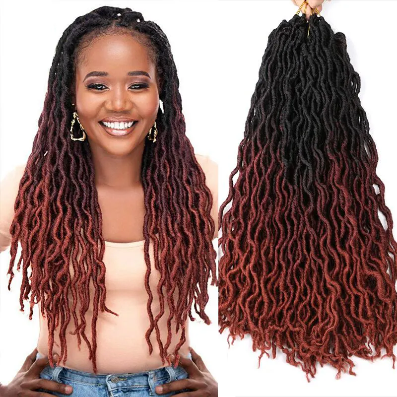 Sintética do Cabelo da Fibra Química Cigana Deusa Ama O Cabelo Macio Ondulado Cachos Tranças De Crochê Crochet Cabelo Artificial