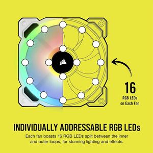 コルセアLL120 RGB LEDファン照明ノード付きPRO限定時間割引コンピューター用コンピューターケースホワイトカラー - Product Image 5