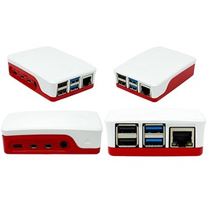 <strong>Raspberry</strong> <strong>Pi</strong>&reg; SBC <strong>Case</strong> Suitable for: 4 B Red, White (940910010253) - Product Image 1