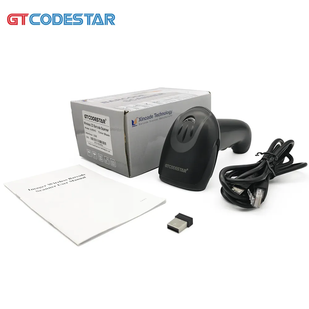 GTCODESTAR-Escáner de código de barras, escáner automotriz en Barbilla, Bluetooth, 2D, 2, 2