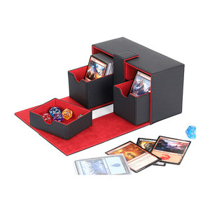 Özelleştirilebilir ticaret kartı güverte kutusu fabrika fiyat MTG oyun kartları için deri Flip Case kart toplama ambalaj baskı - Product Image 1