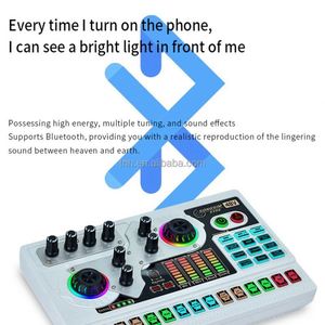 Tarjeta de sonido de grabación de transmisión en vivo USB con interfaz de Audio para grabación de equipos de estudio de música - Product Image 2