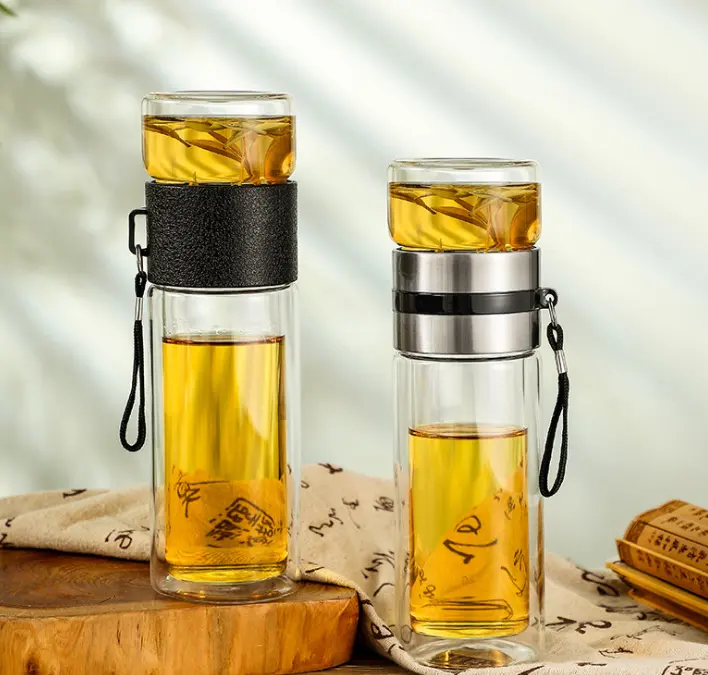 round shape stainless filter tea water bottle water bottle foldable water bottle