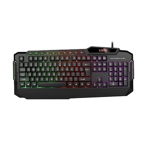 Wired USB Interface Quiet Business <strong>Computer</strong> <strong>Multimedia</strong> Internet Cafe Peripheral Backlit Gaming Color Office Gaming <strong>Keyboard</strong> - Product Image 1