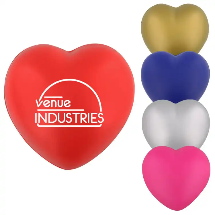 Heart Stress Ball Valentine's Day Heart Shaped Foam Stress Relief Ball for Kids, School Carnival Reward, Classroom, Valentine