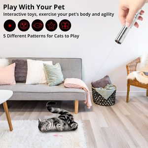 Giocattolo interattivo 3-in-1 multifunzionale Pet puntatore Laser USB ricaricabile per il gioco e la formazione di cani e gatti - Product Image 2