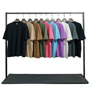 男性用Tシャツ260 Gsmコットンヘビー級ストリートウェアアシッドウォッシュオーバーサイズTシャツカスタム - Product Image 1