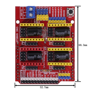 Máquina de grabado CNC Shield V3 Impresora 3D + 4 piezas A4988 / DRV8825 / AT2100 Placa de expansión del controlador para Arduino R3